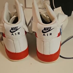 Nike Air Force 1 High Gradient White Blue Fury Ember Glow Men's Size 9 CJ0525